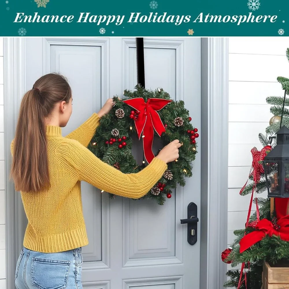 Multi-Functional Wreath Holder - Effortless Installation and Stylish Decor